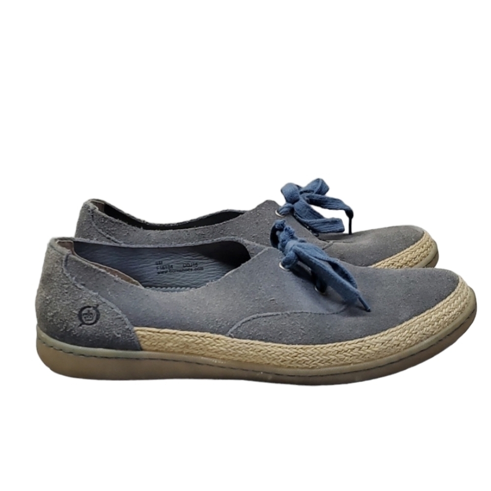 Born Women Comfort Suede Loafer Lace Up Sneakers shoes sz 9M